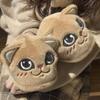 New Cute Cartoon Elf Cat Slippers Winter Indoor Home Velvet Warm Non-slip Fluffy Cotton Slippers