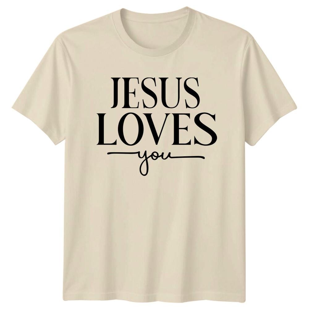 Jesus Loves You Christian Faith Graphic T-Shirt Gift For Believers