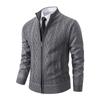 Men's Casual Cardigan Stand Collar Sweater Jacket Warm Slim Fit Sweater