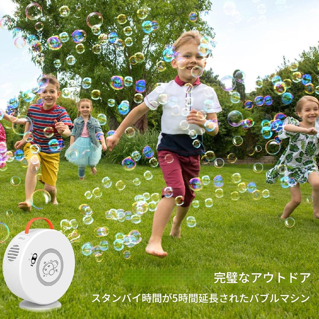 USB Rechargeable Bubble Gun, Automatic Bubble Maker, Kids Toy, Outdoor Play, Picnic, Camping, Birthday Gift (White)
