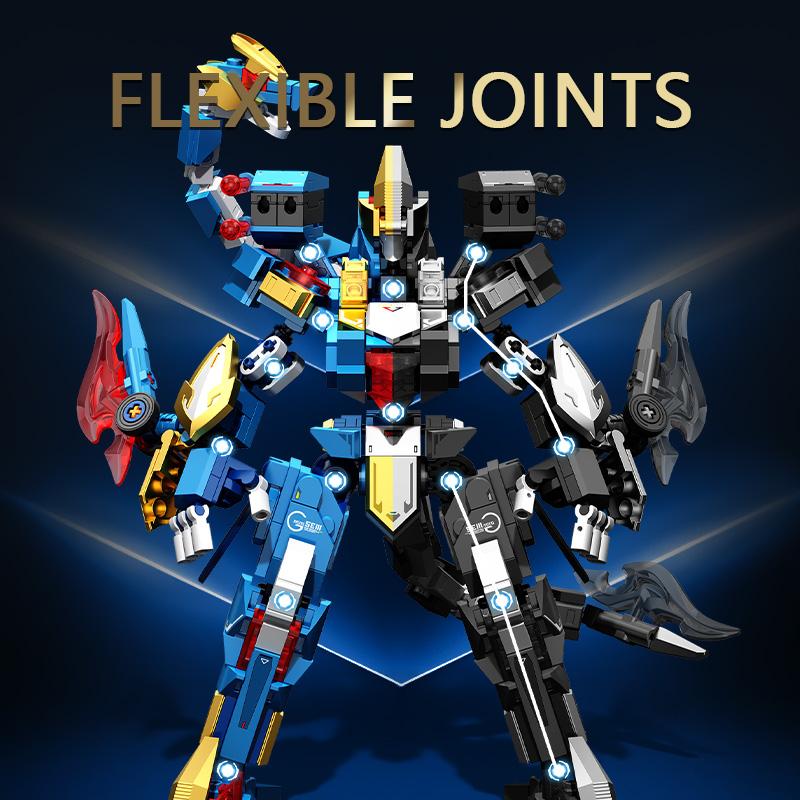 SEMBO BLOCK 620pcs Transforming robot Assembly Building Blocks Animals Mech Model Bricks Ornament Kids Toys Boys Halloween Gifts