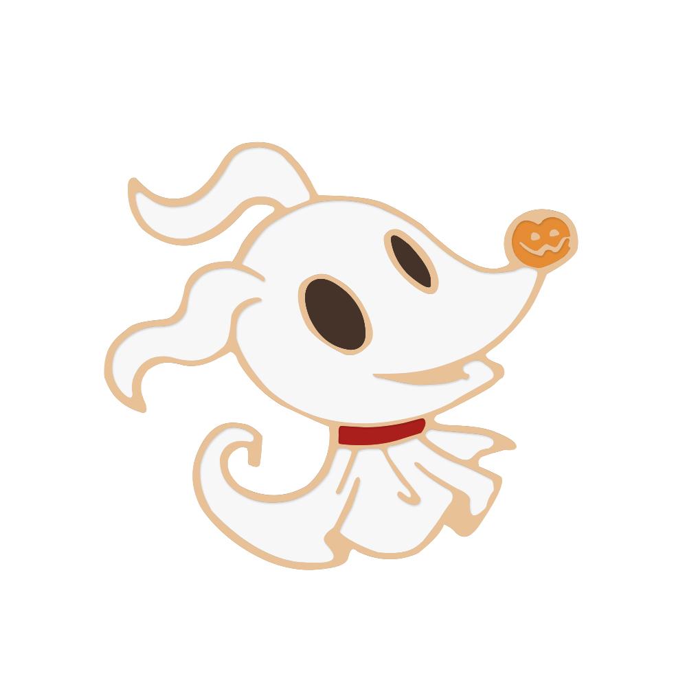 

Funny Halloween Party Brooches Cute White Ghost Pumpkin Trick Or Treat Metal Enamel Pins Lapel Backpack Badges Jewelry Gift Kids
