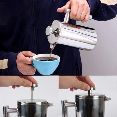 French Press Coffee Maker Large Capacity Double Wall Stainless Steel Coffee Containers Espresso Coffee Machine Coffee Percolator Pot Tea Maker Pot