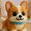 3D Animal Ornament Sewing Set 3D Animal Dog Shape Bead Embroidery Set for Beginners