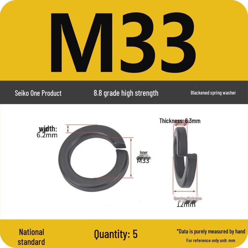 8.8 Grade Black Shock Absorbing Washer M3-M16