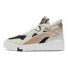 Li Ning Wave Suprewave Mid Slip Resistant Abrasion Resistant High top Skateboard Shoes Women's White Black Gold AGCR234-2