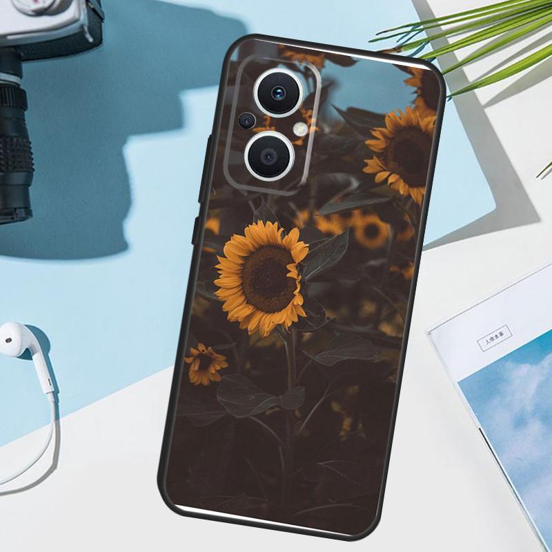 Sunny Sunflower Cover For OPPO Reno 8 7 Lite 10 11 12 13 14 Pro 11F 12F 13F 14F OPPO Find X8 X5 X9 Pro Case