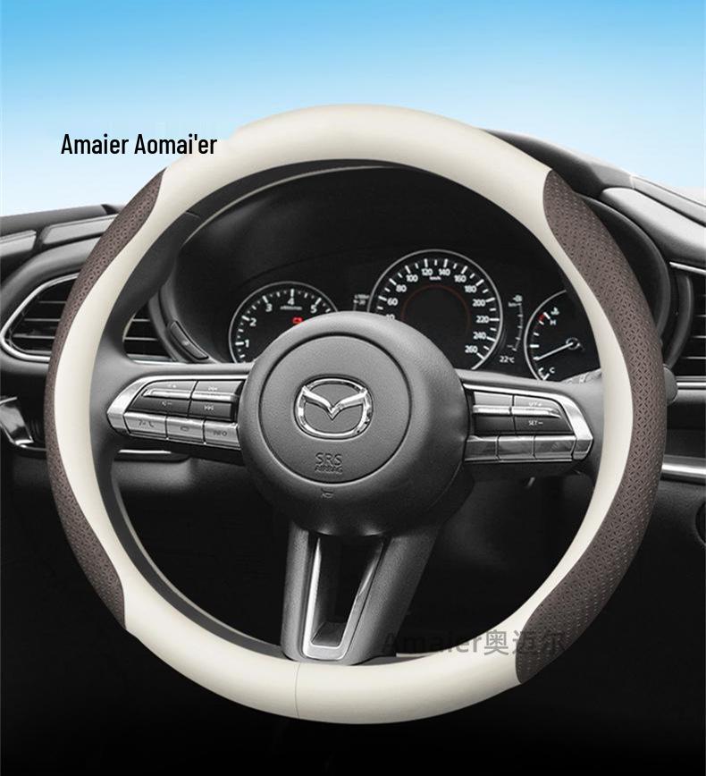 Echtes Leder Lenkradbezug für Mazda 3, Atenza 6, CX4, CX5, CX30