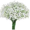 DomeStar 11 PCS Artificial Flowers Babys Breath – White Flowers Artificial for Wedding Centerpieces, Home Decoration, DIY Crafts, Party Decor