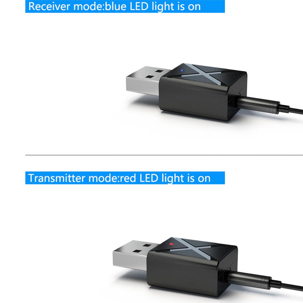KN320 Ljudadapter USB BT 2 i 1 Sändare/mottagare Adapter Mini Bärbar hörlursljud