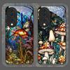Colorful Glass Style Forest Mushrooms Pattern Tempered Glass Phone Case for Huawei Honor 400 200 Lite 100 Pro 90 Magic 7 6 5 Pro