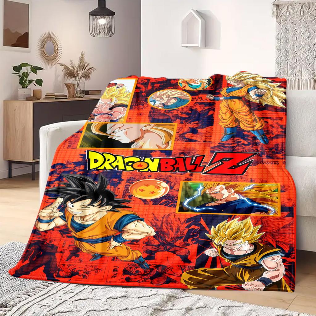 Son Goku Print Blanket Warm Comfortable Flannel Blanket Suitable for Bedrooms,Sofas, Beds,Chairs,Travel -QIAO135