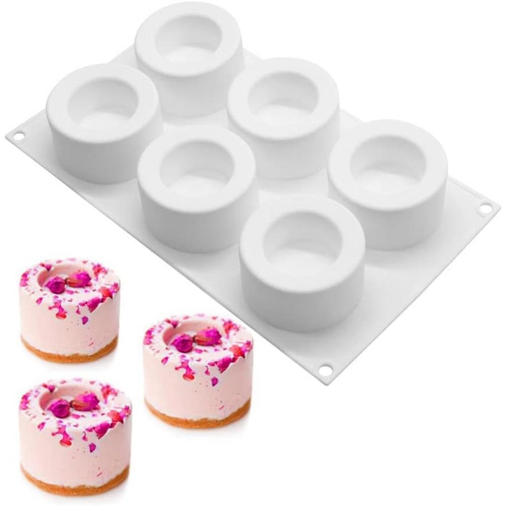 Silicone Pudding Cup Mold Chocolate Mousse and Cake Decorating Tools Bakeware Dish Muffin Pan Non-Stick Baking Supplies