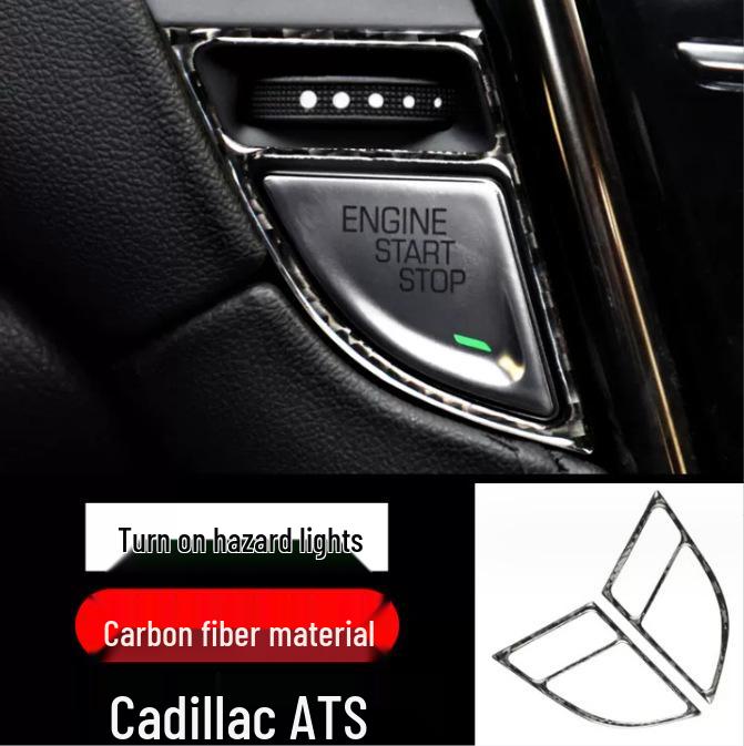 Cadillac ATSL Kohlefaser Interieurverkleidung: Konsole, Schalthebel, Luftauslass-Aufkleber