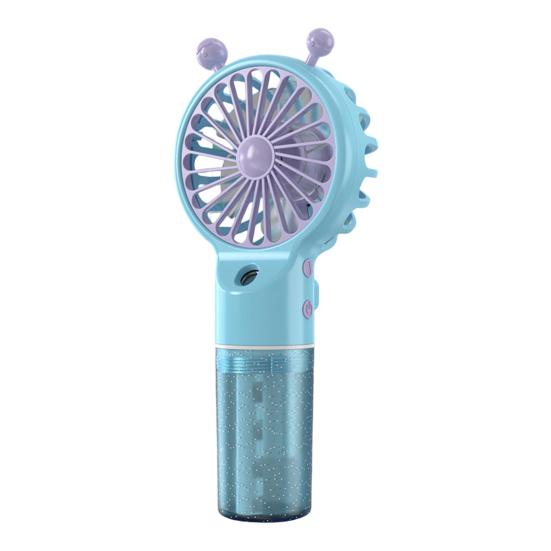 

Spray Fan Cartoon Snail Design Silent Motor Mini Handheld Tabletop Fan with Water Mist Cooling USB Rechargeable Handheld Fan синий