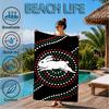 Nrl Rabbit Artwork Design Beach Towel, Quick-drying, Easy to Care for, Suitable for Both Fitness and Beach Vacations,Sports Essential