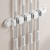 Suction Cup Mop Clamp, No Need for Drilling, Bathroom Household Mop Hook, Wall Hanging Clamp, Hanging Rack, No Trace, Strong Mop Rack