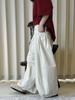 Louvre Spring Japanese Retro High-Density Cocoon-Shaped Wide-Leg Slimming Casual Pants for Women