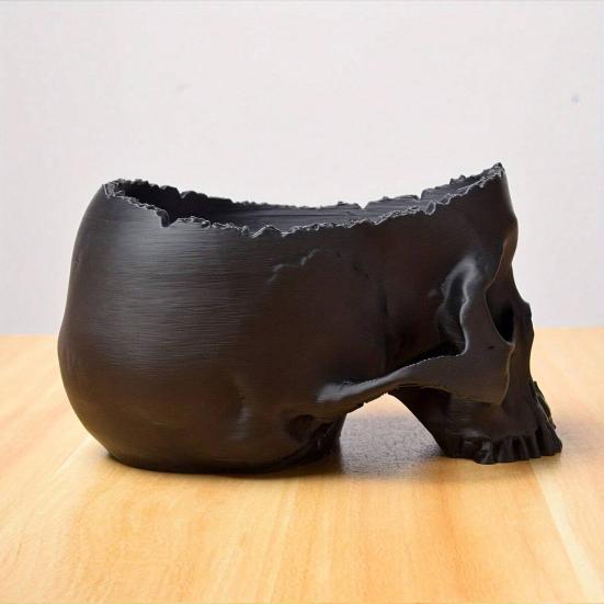 Skull Flower Pot Hanging Human Skull Plant Pot Halloween Candy Bowl Gothic Planter for Succulents Indoor Outdoor Decor