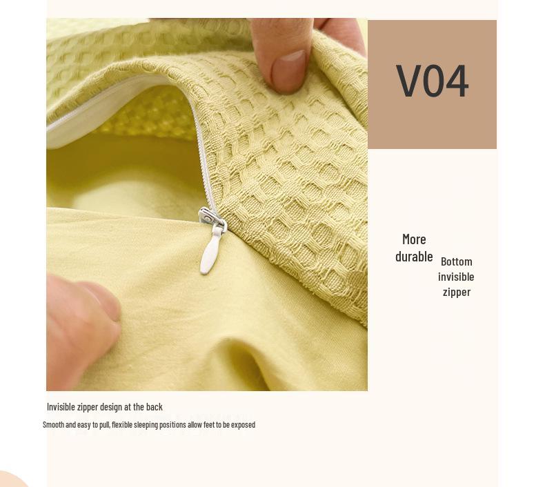 Cestovní spací pytel a povlak na přikrývku z čisté bavlny - Přenosný, Ochrana proti nečistotám, 3dílný pro služební cesty