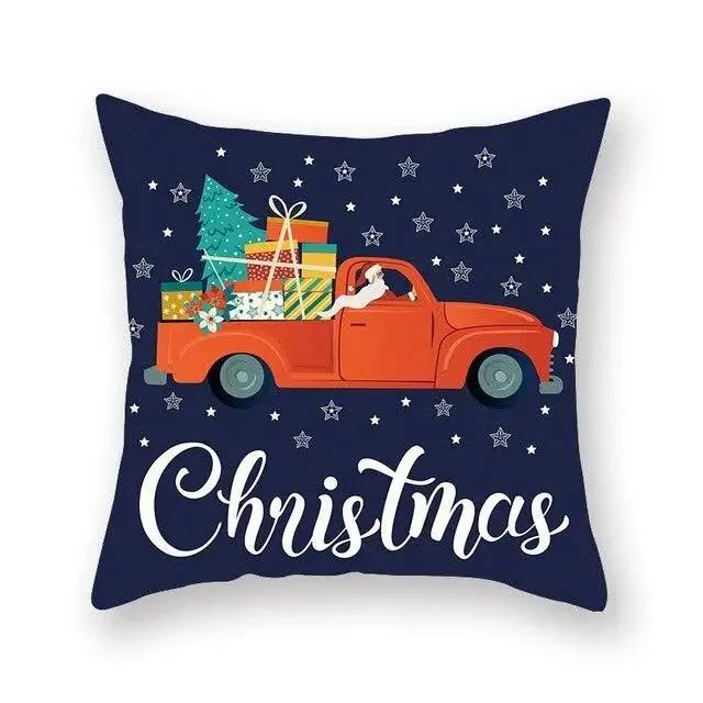 Christmas Themed Pillowcases Car Accessories Office Santa Claus Guest Sofa Home Pillowcases