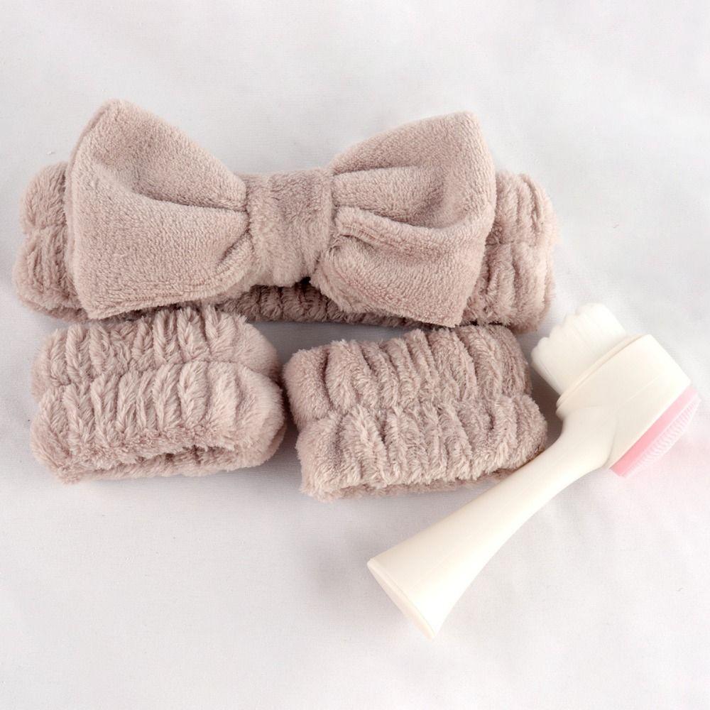 24 Stück/Set Mädchen Schönheitswerkzeug Veganes Make-up-Set Rutschfestes Haarband Gesichtsreinigung Stirnband Gesichtswaschen