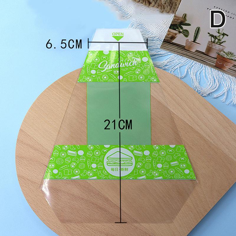 

100 шт. Треугольный упаковочный пакет для сэндвичей из хлеба, одноразовая прозрачная упаковка для выпечки, легкой еды, пластиковая обертка для торта