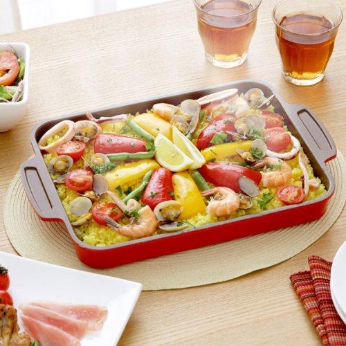 Iris Ohyama Bräter Keramik Gesunder Bräter Rot CHR-2721