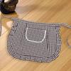 Half Waist Apron Fashion Cotton Half-length Apron Breathable Stain-resistant Kitchen Apron Square Check for Cooking or Work