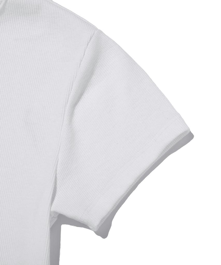 Seuweideu Ribbed Crop Tee [White]