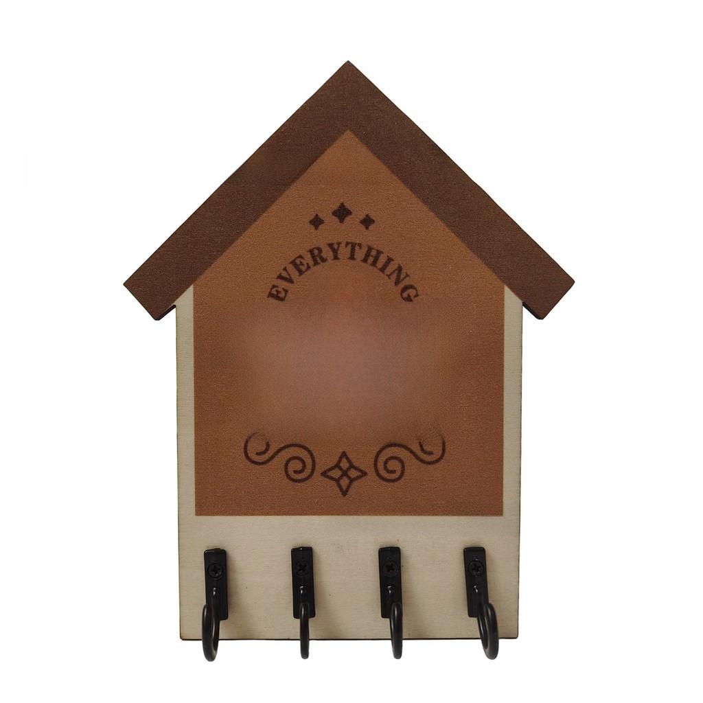 Rustic House Shape Wall Hanger With Home Sign For Wall Decor Gift