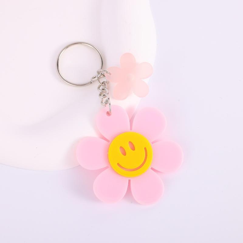 Portachiavi Ciondolo Fiore Sorridente in Acrilico Accessori Decorazione Borsa Giapponese e Coreana Portachiavi