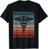 Vintage Emotional Support Human Service People Gift Unisex T-Shirt