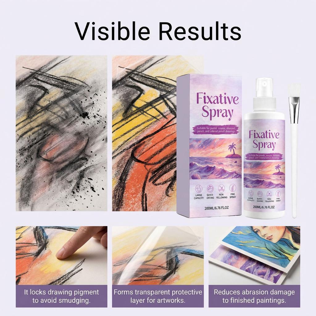 Fixed painting spray, art sketch, painting, fixed color protection, quick-drying film-forming painting special protection spray