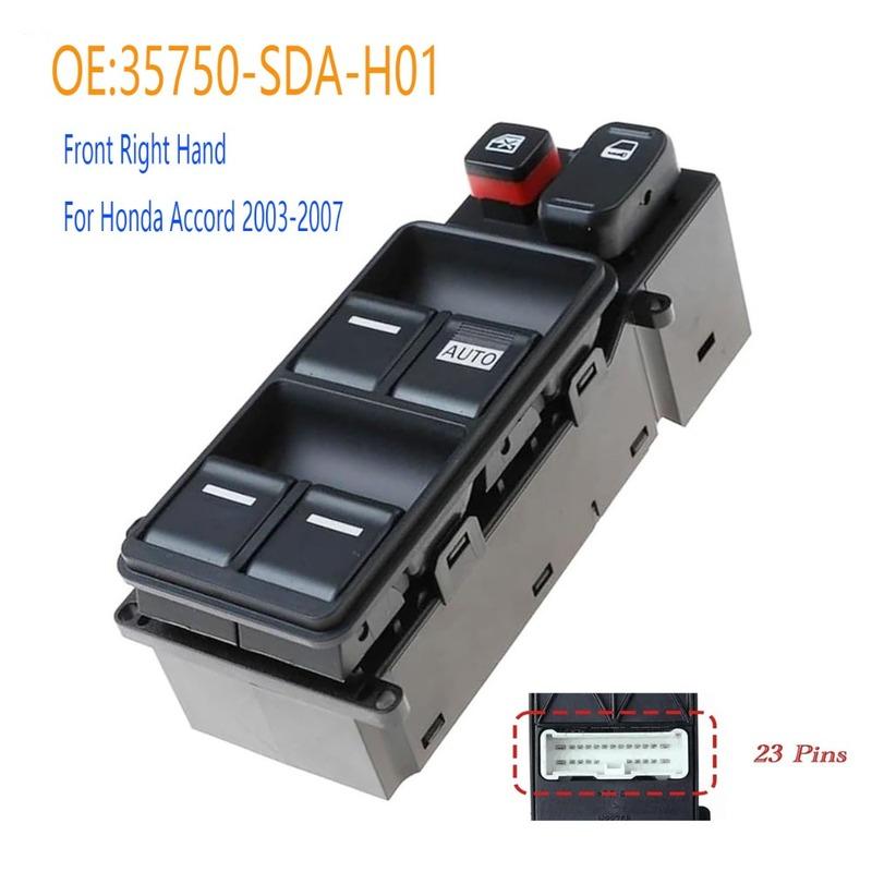 

Front Right Window Switch for Honda Accord 2003 2004 2005 2006 2007 Electric Power Glass Lifter Control Button Car Accessories