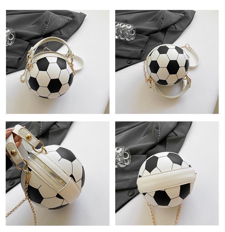 Women's Trendy Korean Style Basketball Crossbody Bag - Versatile, Hot Personality, Small Round Shoulder Bag