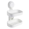 Bathroom Non Perforated Soap Box Suction Cup Wall Mounted Toilet Single and Double Layer Washroom Household Drain Storage Rack