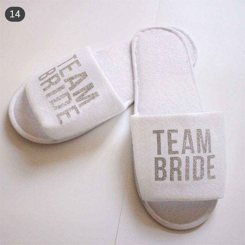 1Pair Bride Slippers Shower Gift Bridesmaid Disposable Slippers Wedding Party