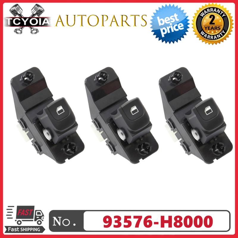 

1/3pcs Passenger Side Electric Single Window Lifter Switch Button 93576-H8000 93576H8000 For Kia Rio 2018- 1 pc