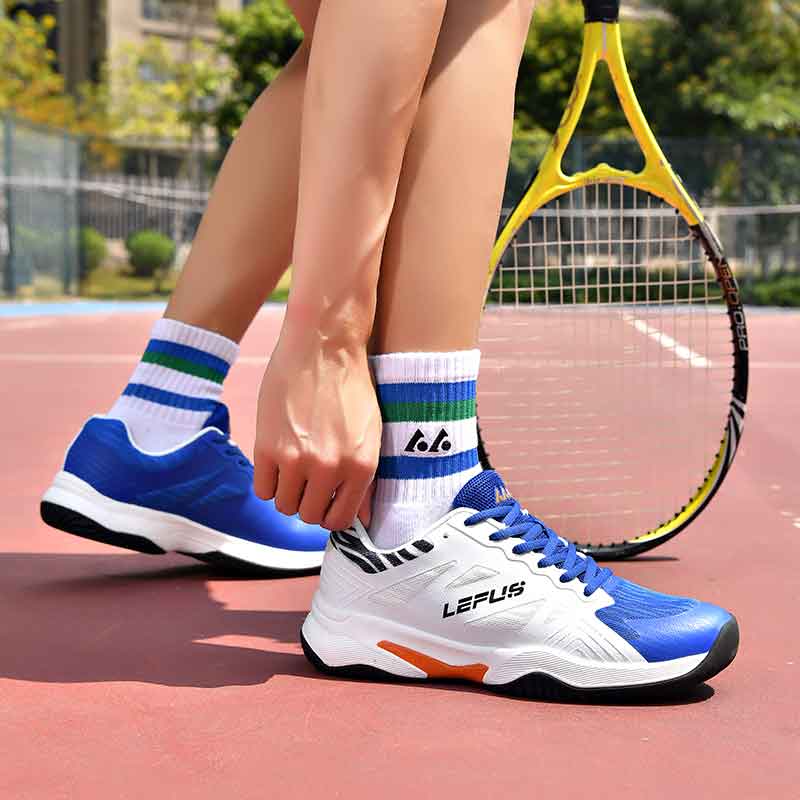 36-46 LEFUS Unisex Sneakers Shock-absorbing Anti-skid Wear-resistant and Breathable Badminton Shoes Professional Training Shoes