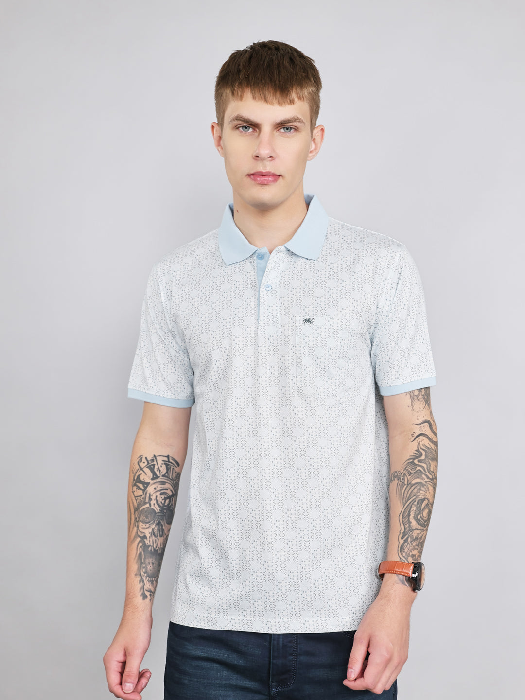 Monte Carlo Men Regular Fit Sky Tshirt M небо