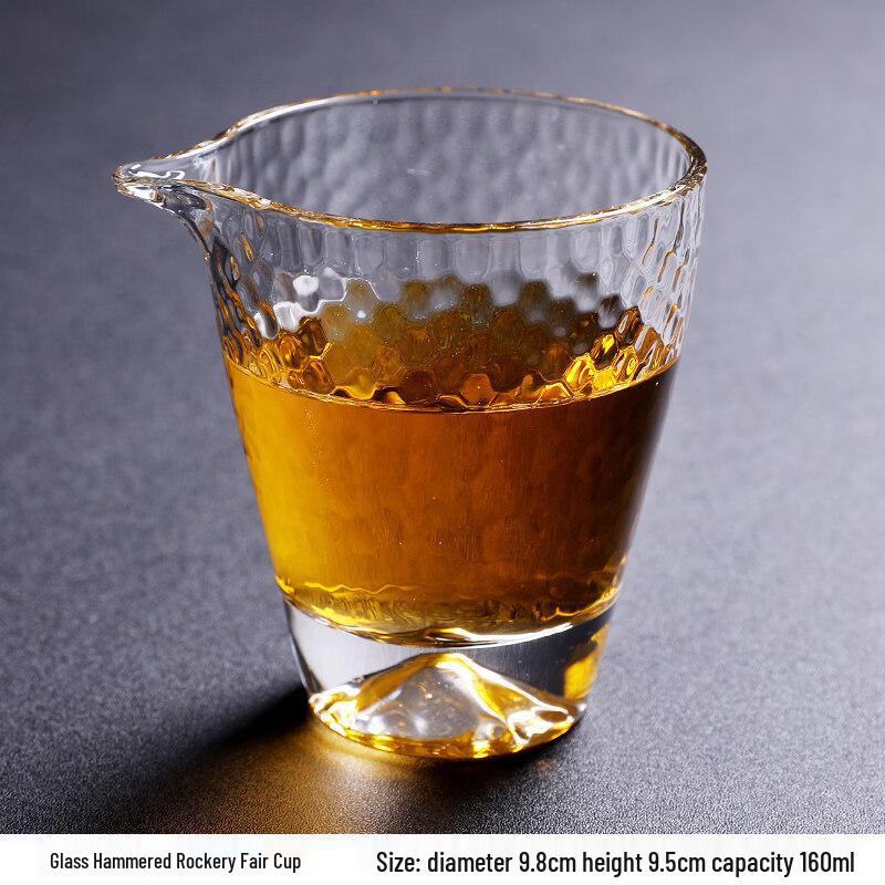 Mountain-Inspired Hammered Glass Fairness Cup
