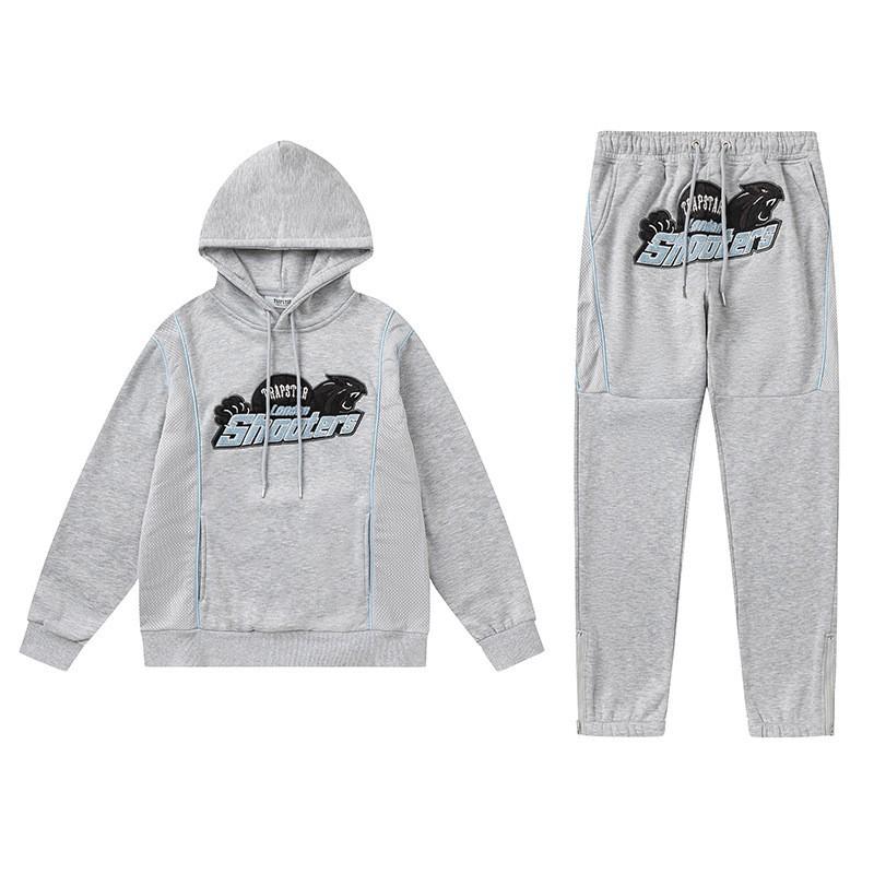 Streetwear Hooded Sweatshirt Set Loose Fit Embroidery Winter Casual Top Youth