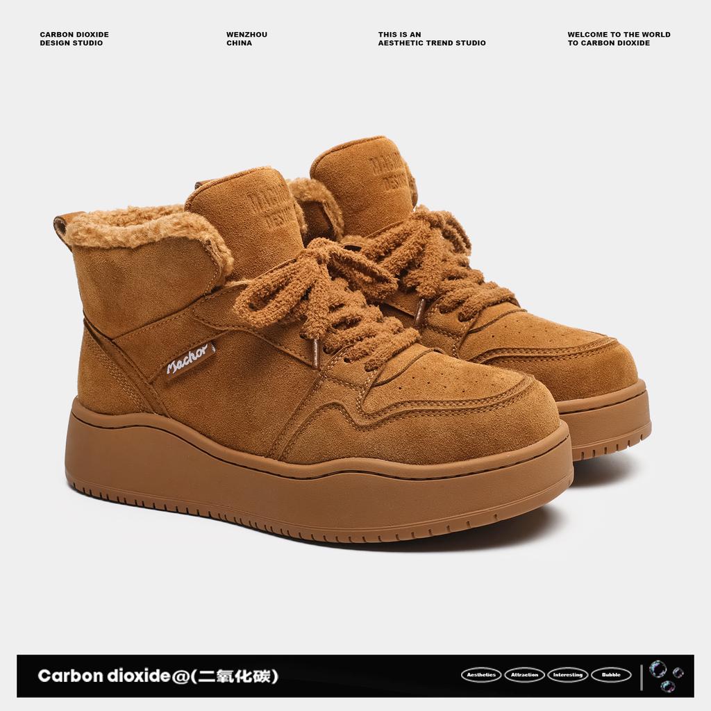 Nuovi stivali da neve invernali platform scarpe alte scarpe con suola in gomma foderate con pile scarpe casual scarpe da coppia