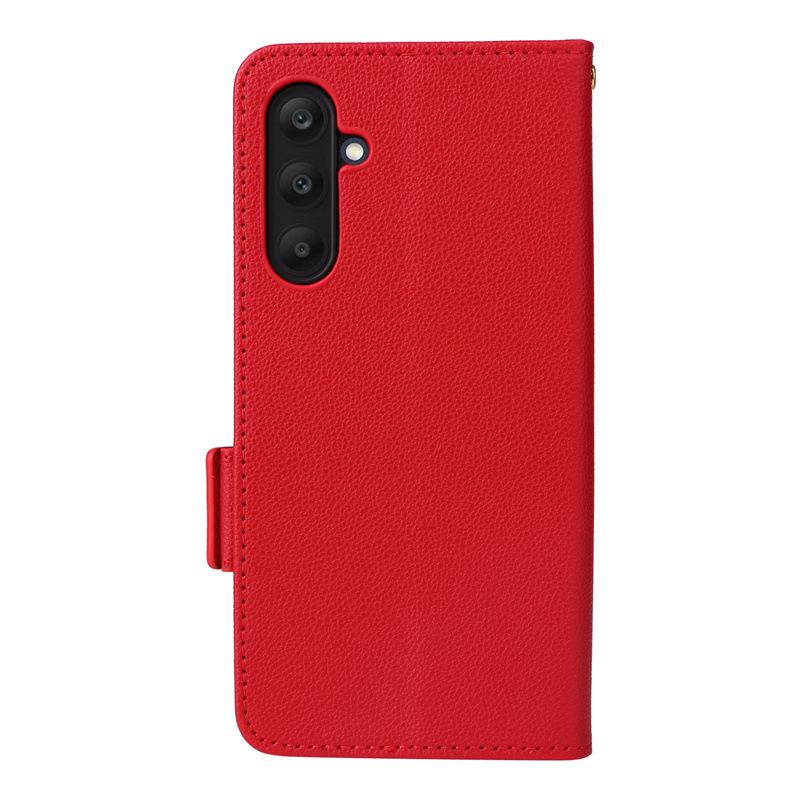 Samsung M55/C55 5G Leather Phone Case with Card Holder, Stand, and Lanyard
