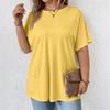 Women's Plus Size Fashion Casual Short-Sleeve T-Shirt With Round Neck