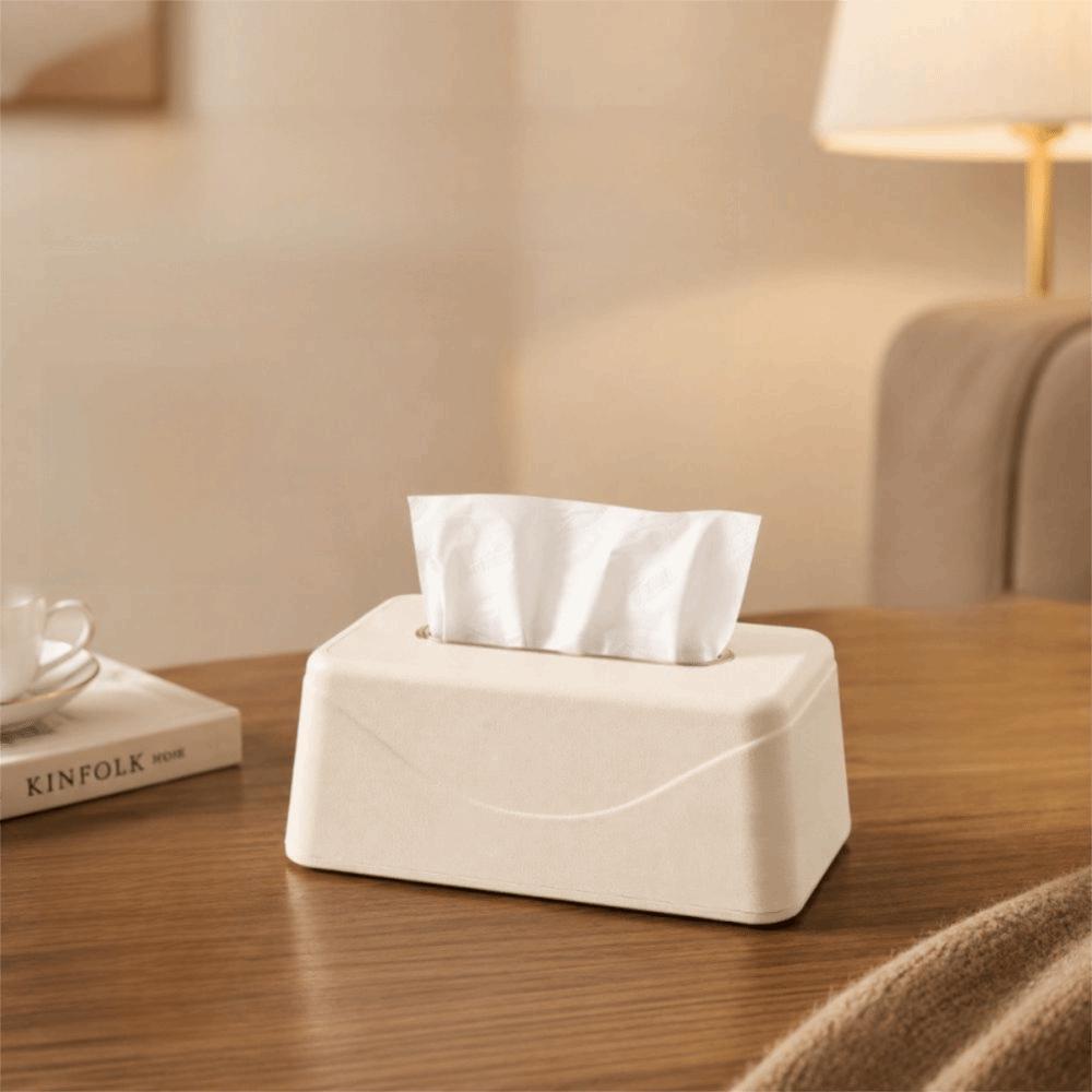 Elegant Tissue Storage Box Large Opening Desktop Tissue Dispenser Napkin Container Office Use