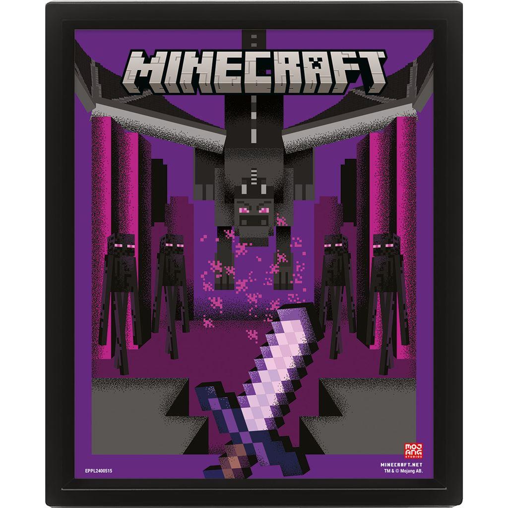 Minecraft Ender Dragon Duel Lenticular 3D Print