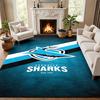 Cronulla Sharks Carpet Door Mat for Living Room or Bedroom Protective Mat Under Chair Office Decoration Christmas Gift Birthday Present