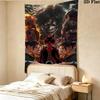 Tapestry ze Ścianą z Attack on Titan Estetyczny Ozdoba Ścienna Drukowany Materiał Koc Dekoracyjne Tapiserie Do Sypialni Salonu Wystrój Domu